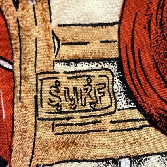 Vintage Cherokee Hawaiian Button Down Shirt Mens Sz M 90s Wooden Botton Surf‎ - Picture 6 of 15